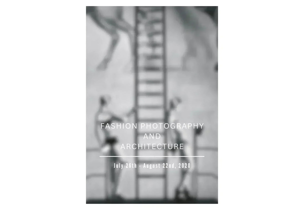 Costume e Società, Ladder, 2008, a black and white photograph by Giovanni Gastel of two models either side of a ladder at the Foro Italico, Rome