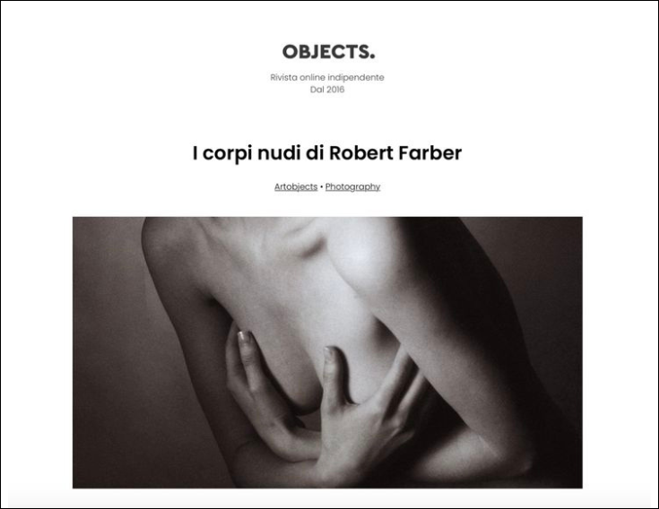 Objects | I corpi nudi di Robert Farber