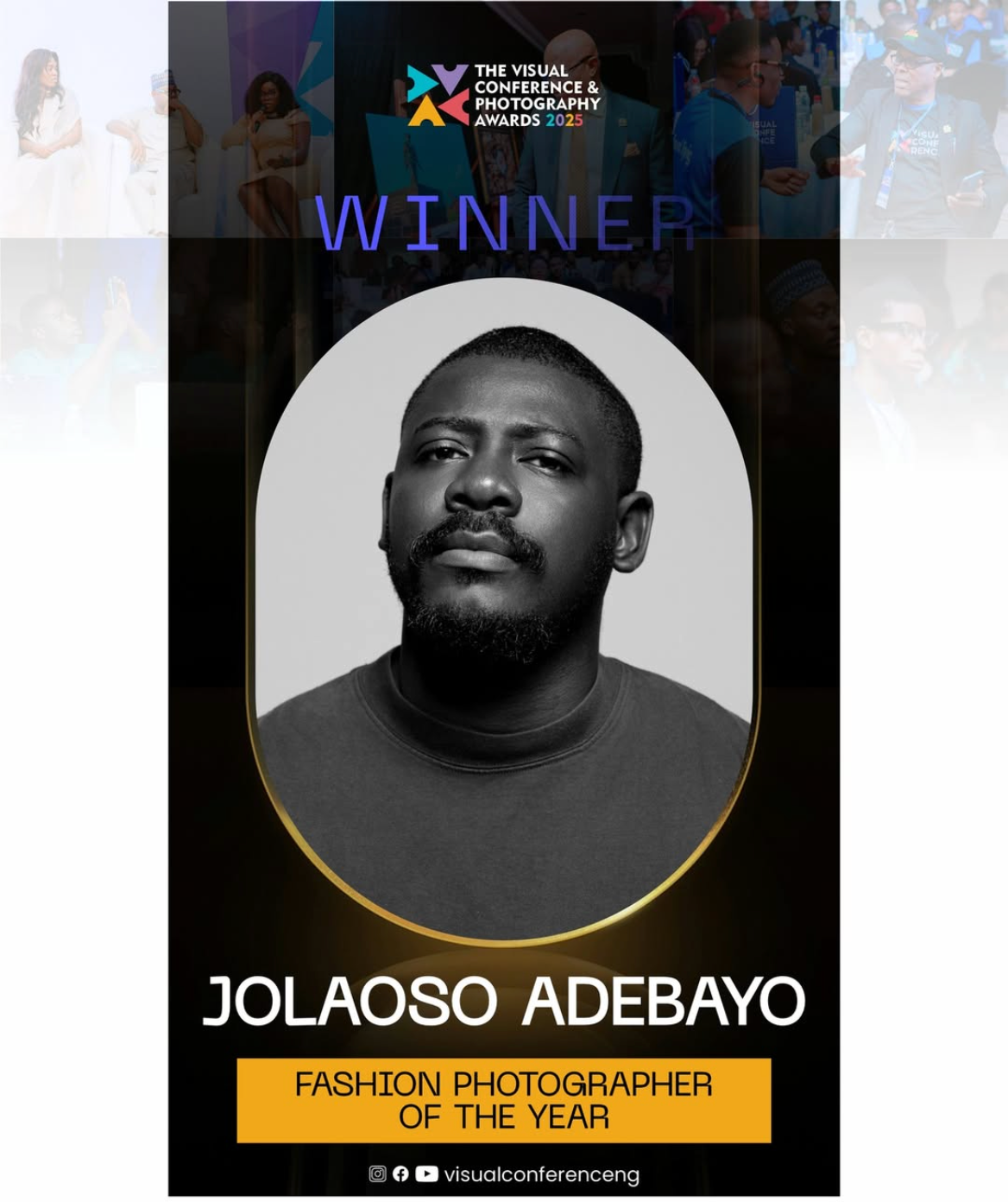 Adebayo Jolaoso Wins Best Fashion Photographer of the Year at the 2025 Visual Awards