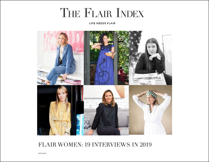 THE FLAIR INDEX: Flair Women – 19 interviews in 2019