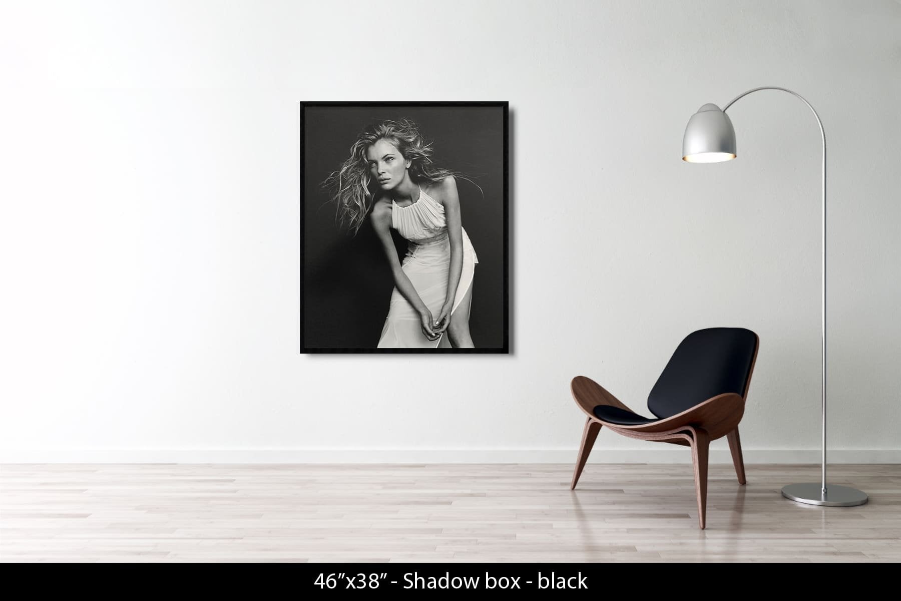 Esther Cañadas in white dress Paris 1998