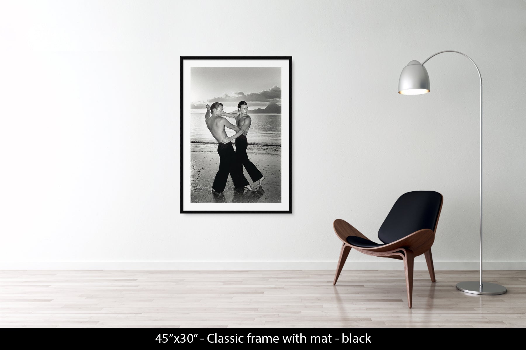 TWO MEN DANCING ON THE BEACH, 1975