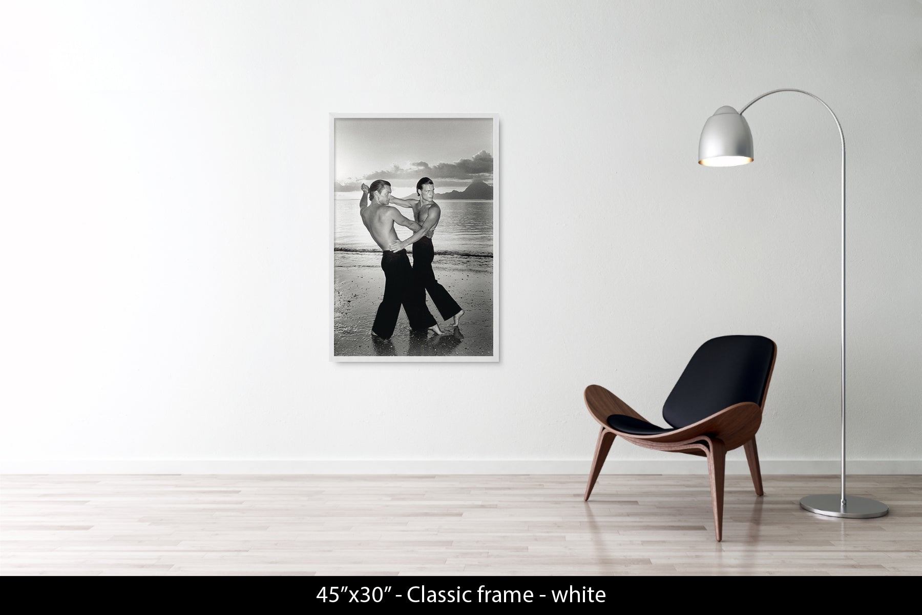 TWO MEN DANCING ON THE BEACH, 1975