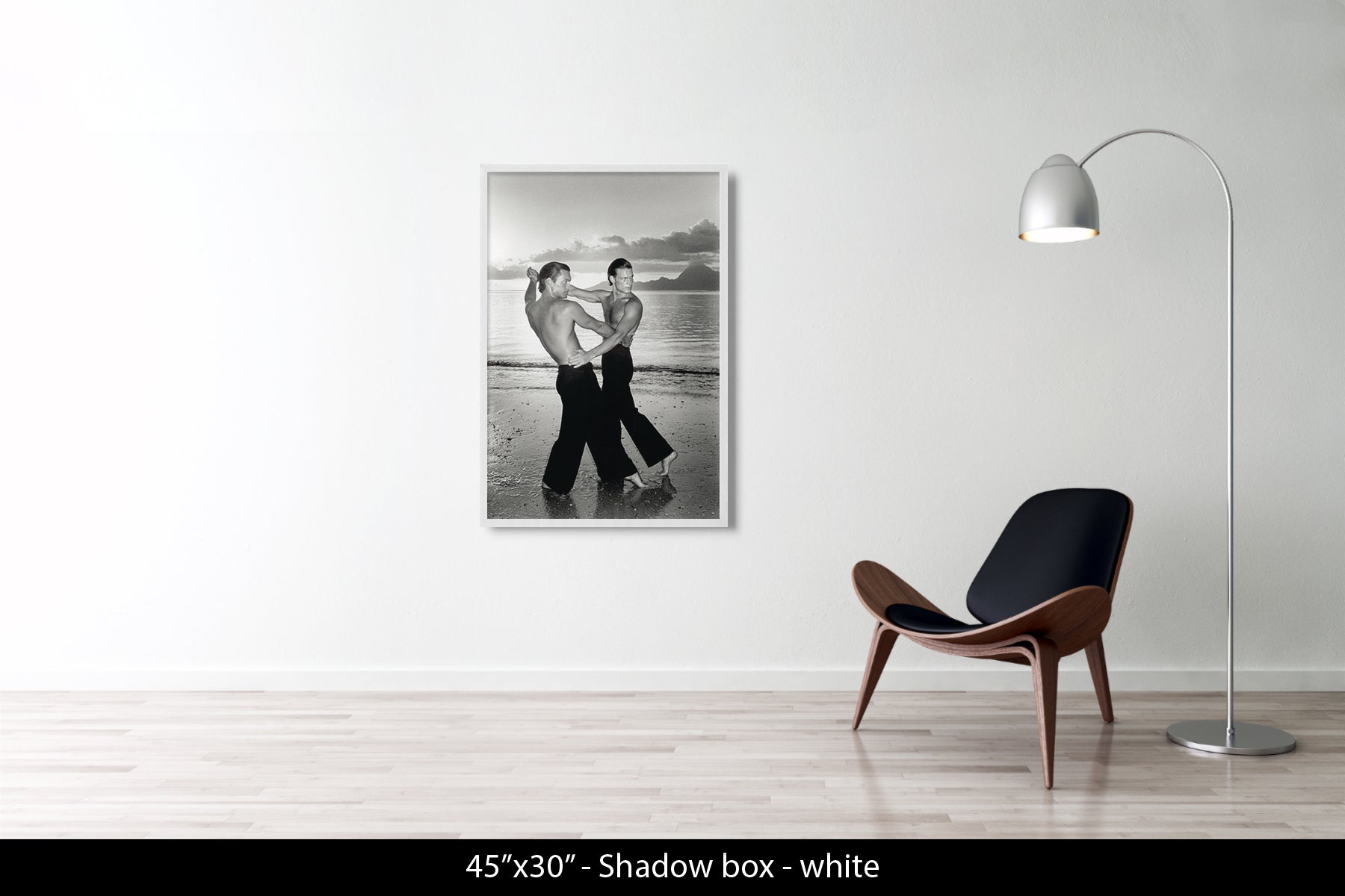 TWO MEN DANCING ON THE BEACH, 1975