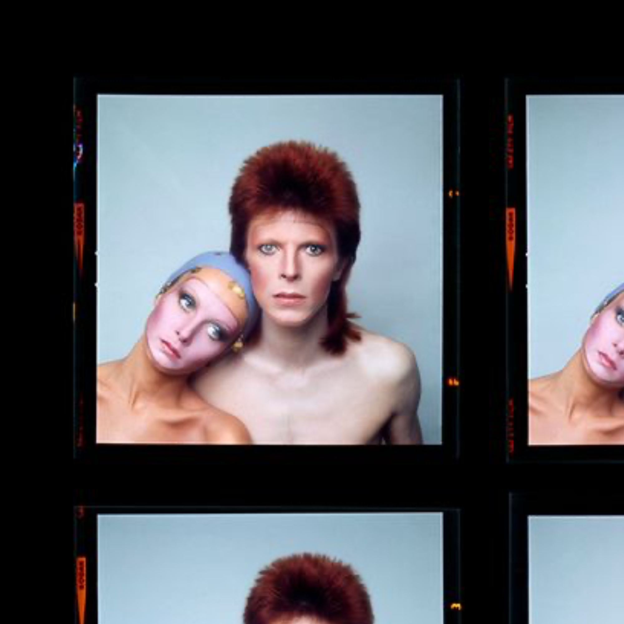 Contact Sheet: Twiggy and David Bowie, Pin Ups, Paris 1973