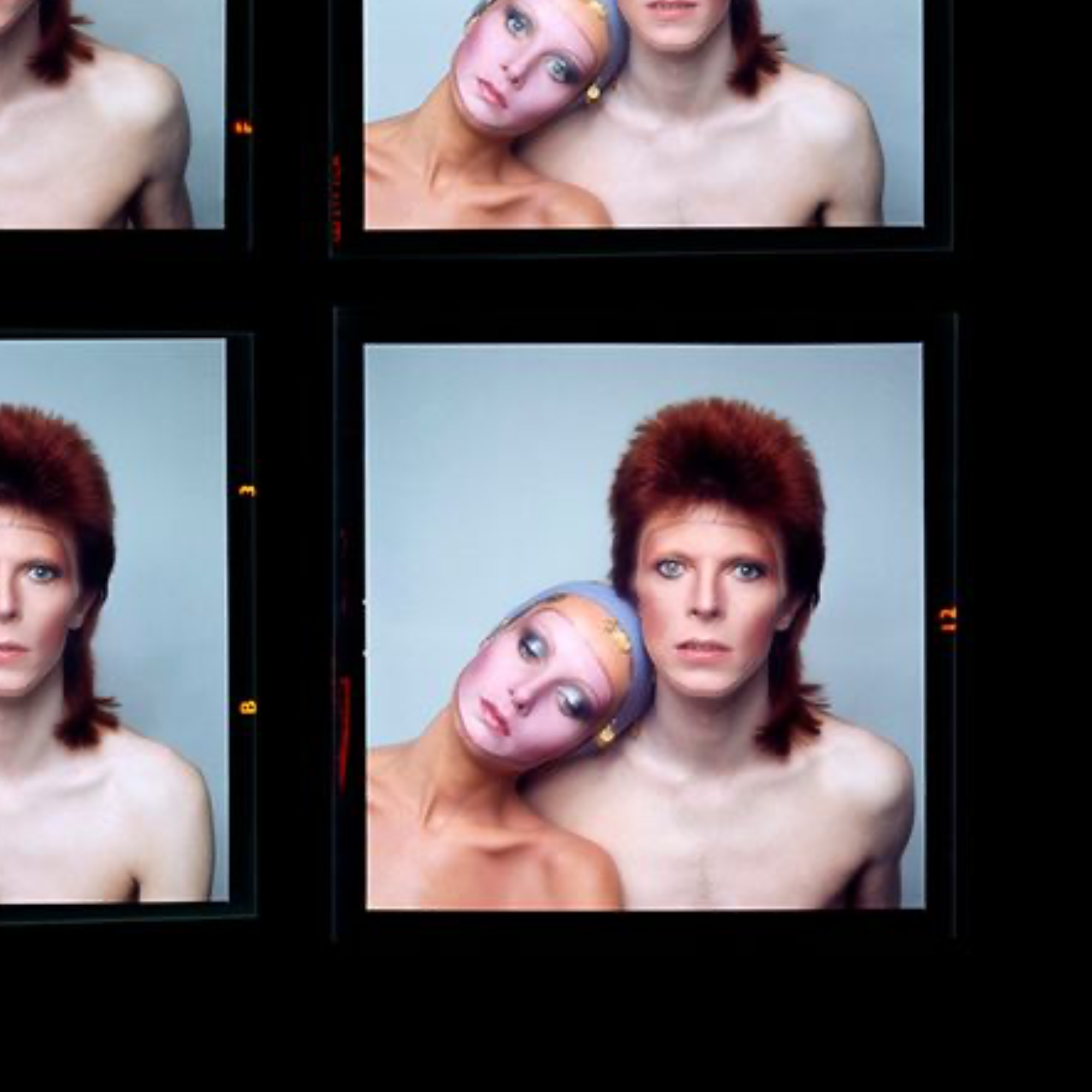 Contact Sheet: Twiggy and David Bowie, Pin Ups, Paris 1973