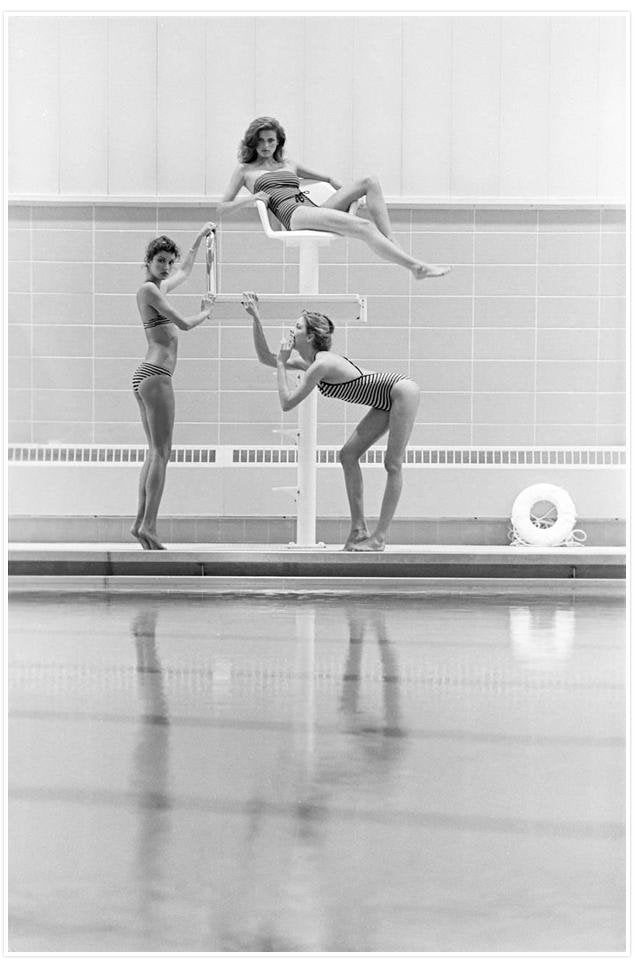 Gia on the lifeguard stand
