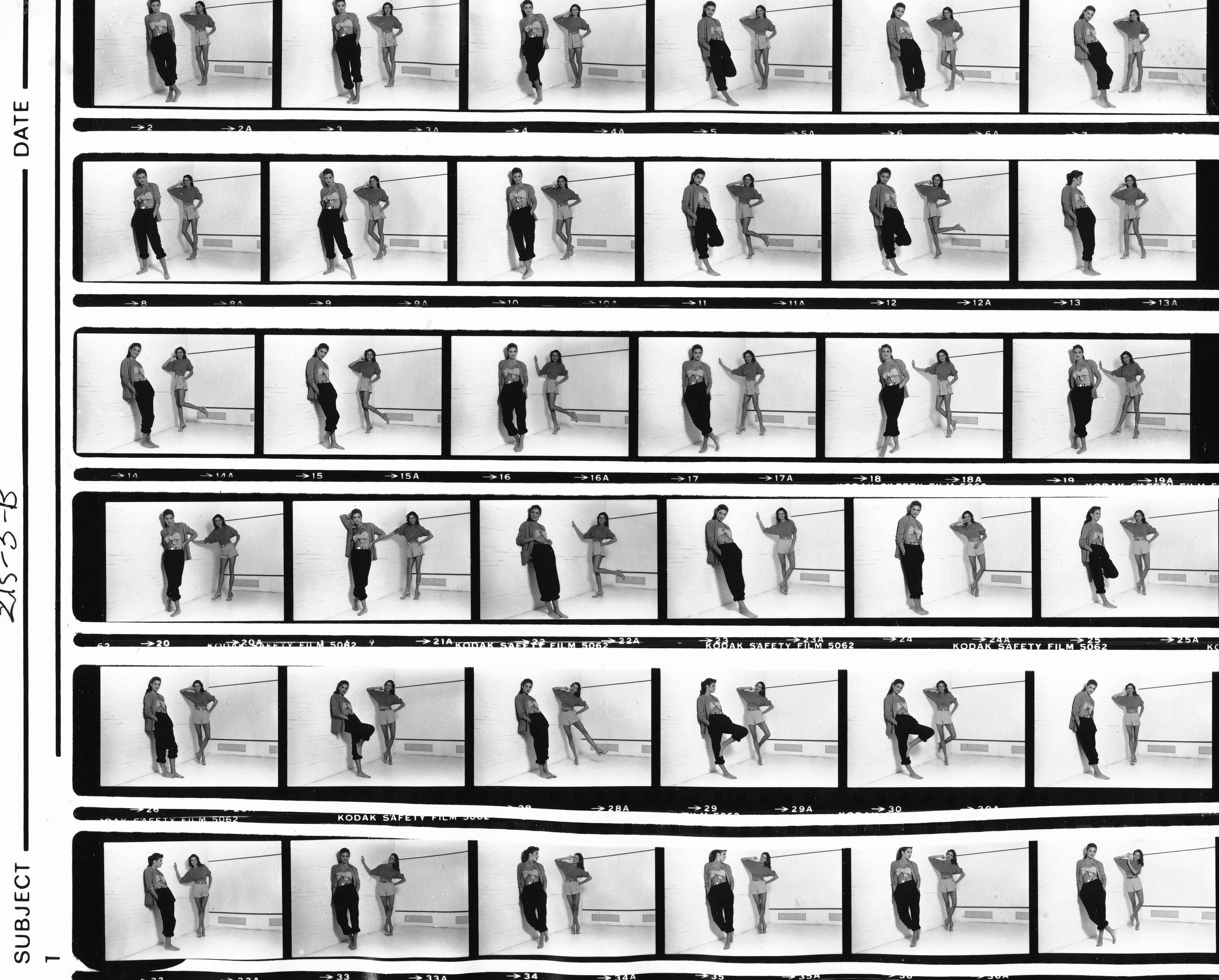 Gia and Debbie Dickinson, Contact Sheet