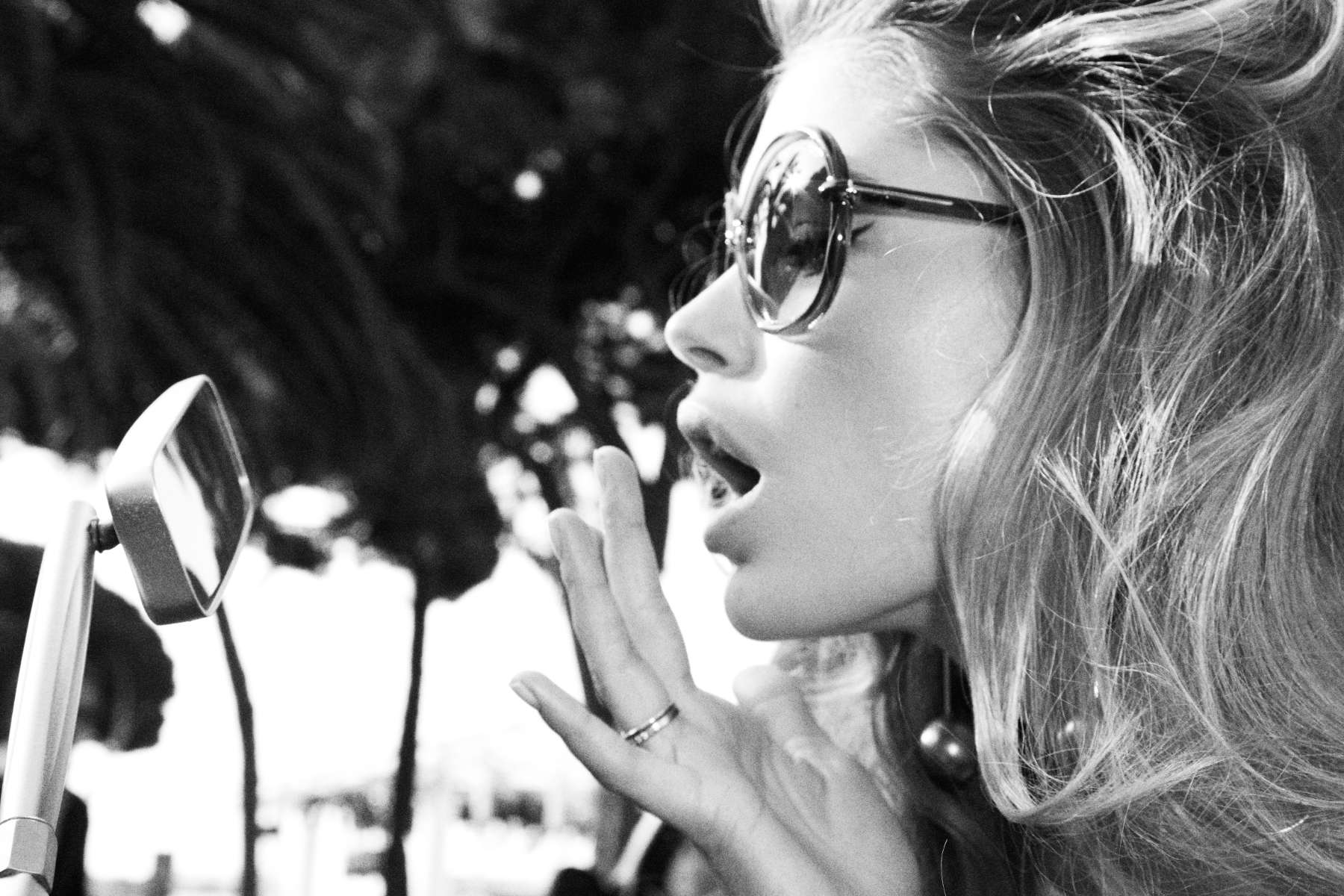 INSIDE CANNES - Doutzen looking at the rear mirror, 2011