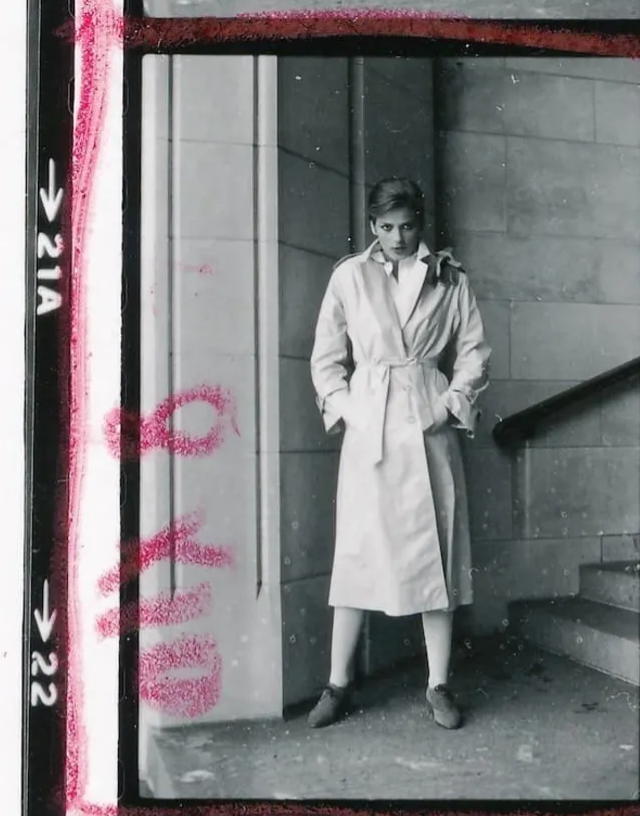 Gia in a trench, contact sheet