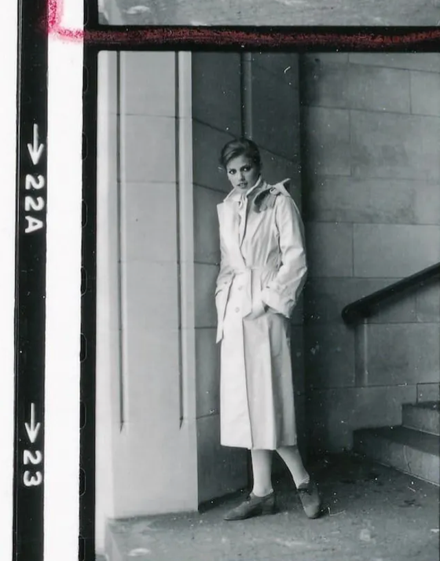 Gia in a trench, contact sheet