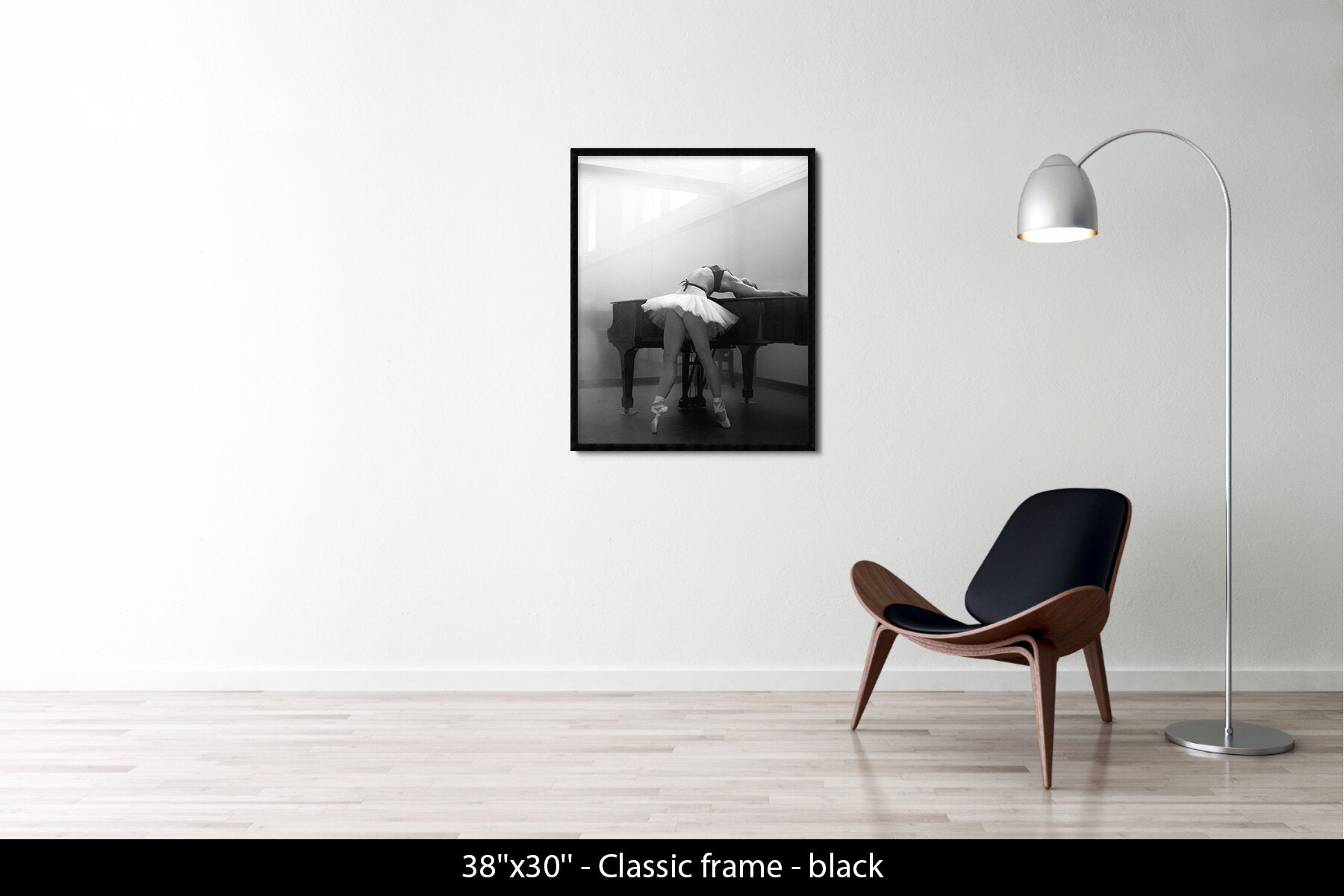 Ashley leaning on piano, New York City Ballet, 2013