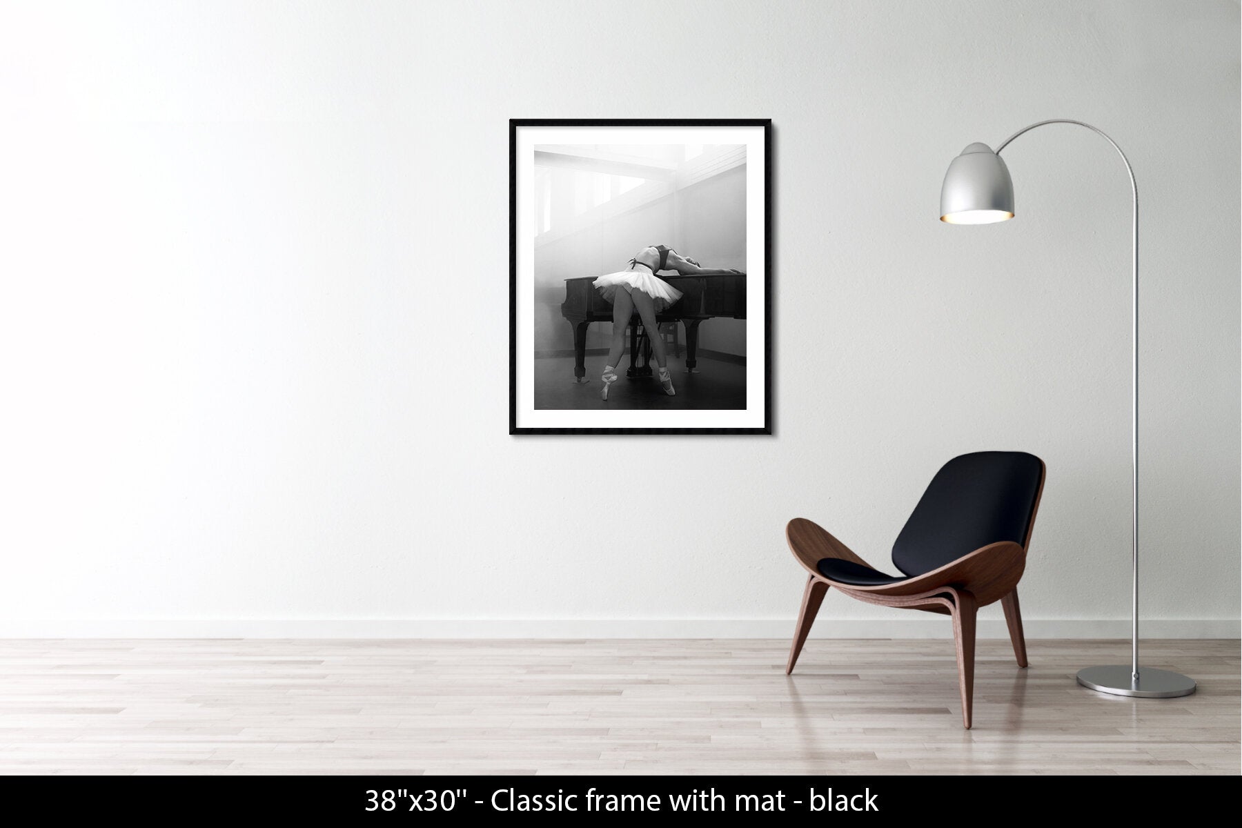 Ashley leaning on piano, New York City Ballet, 2013