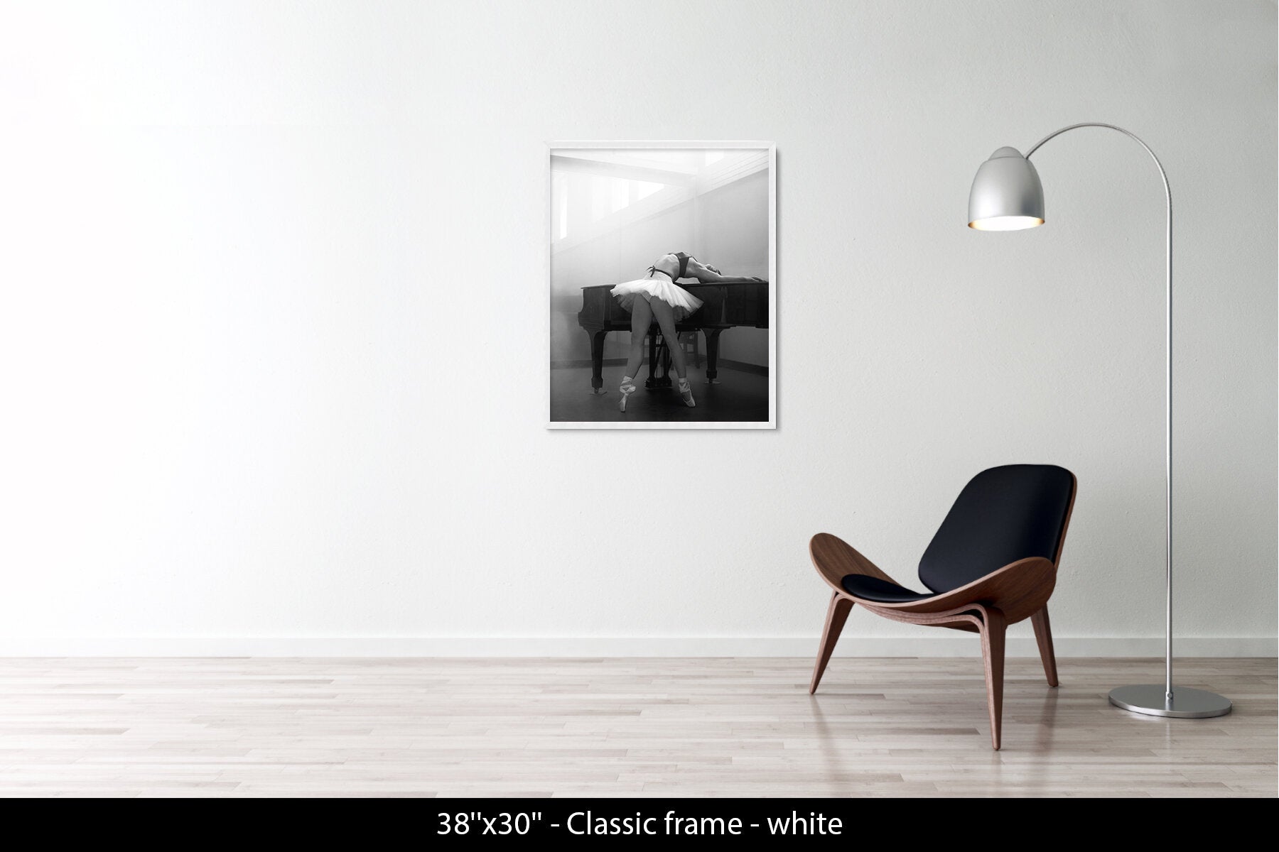 Ashley leaning on piano, New York City Ballet, 2013