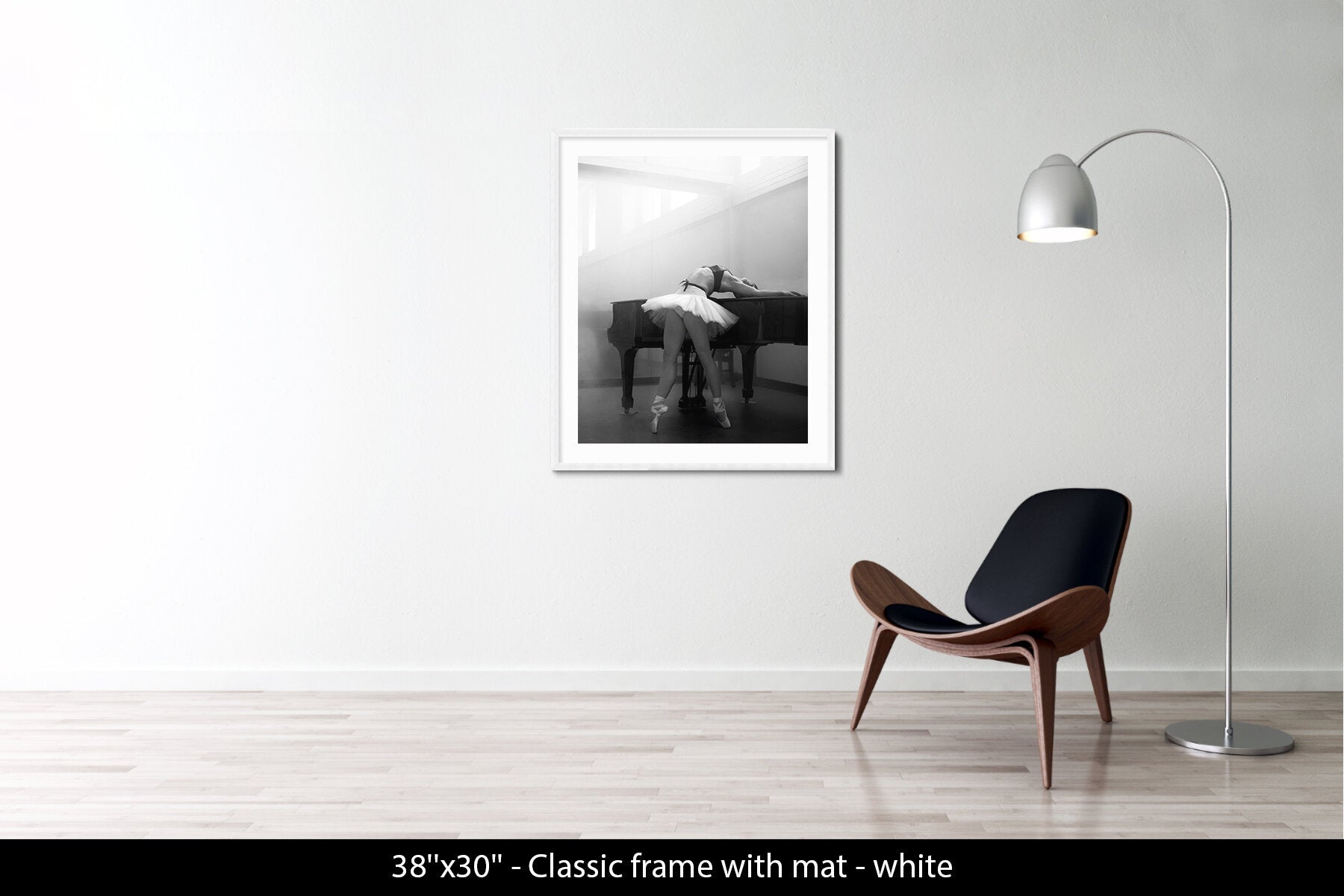 Ashley leaning on piano, New York City Ballet, 2013