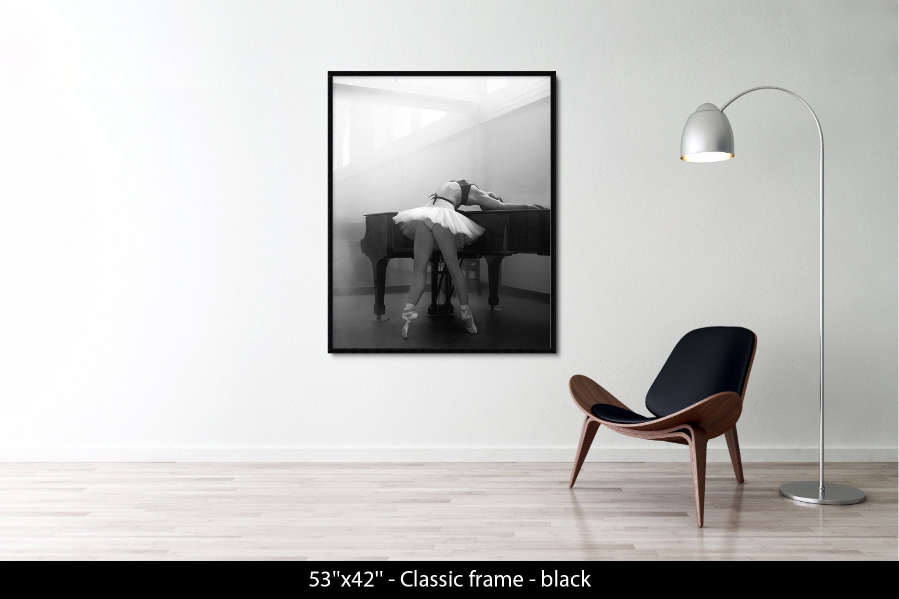 Ashley leaning on piano, New York City Ballet, 2013