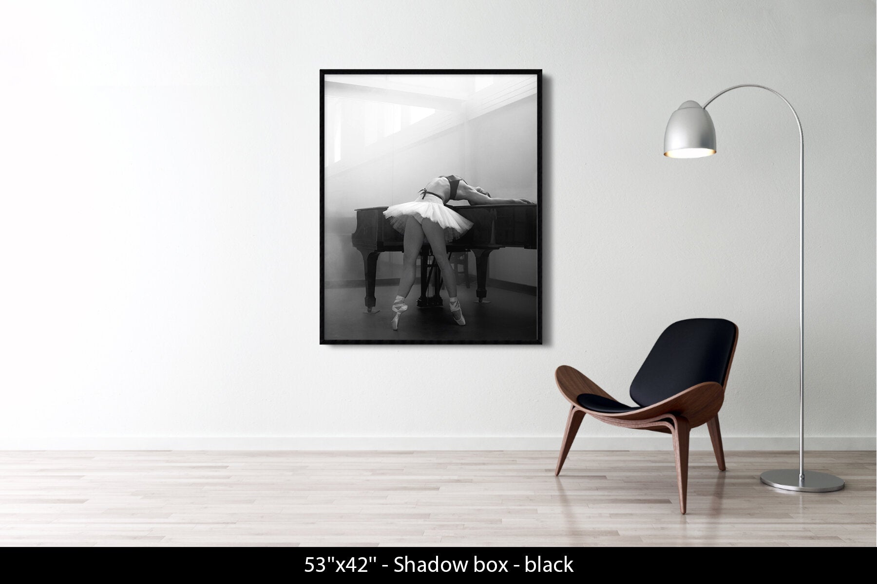 Ashley leaning on piano, New York City Ballet, 2013