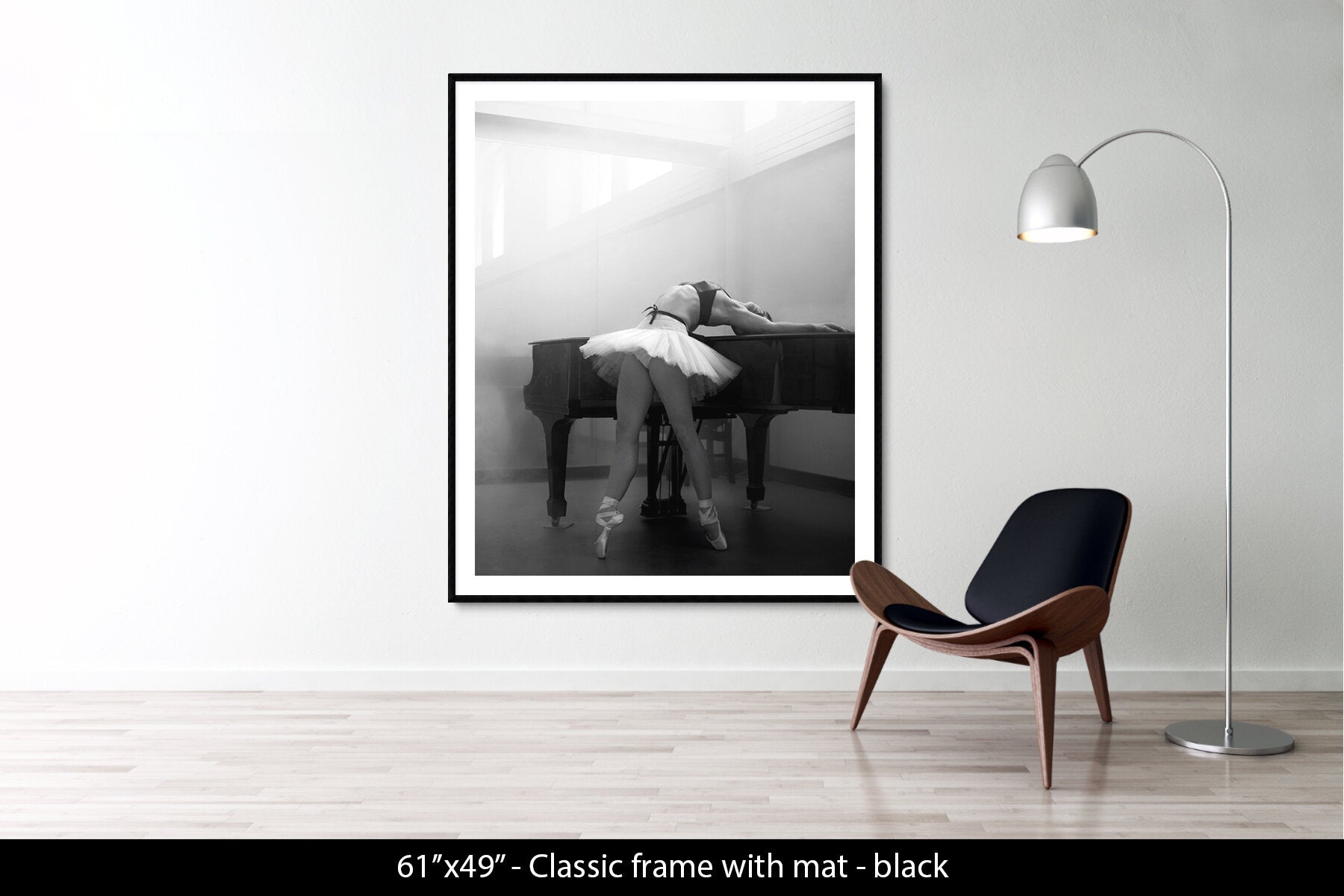 Ashley leaning on piano, New York City Ballet, 2013