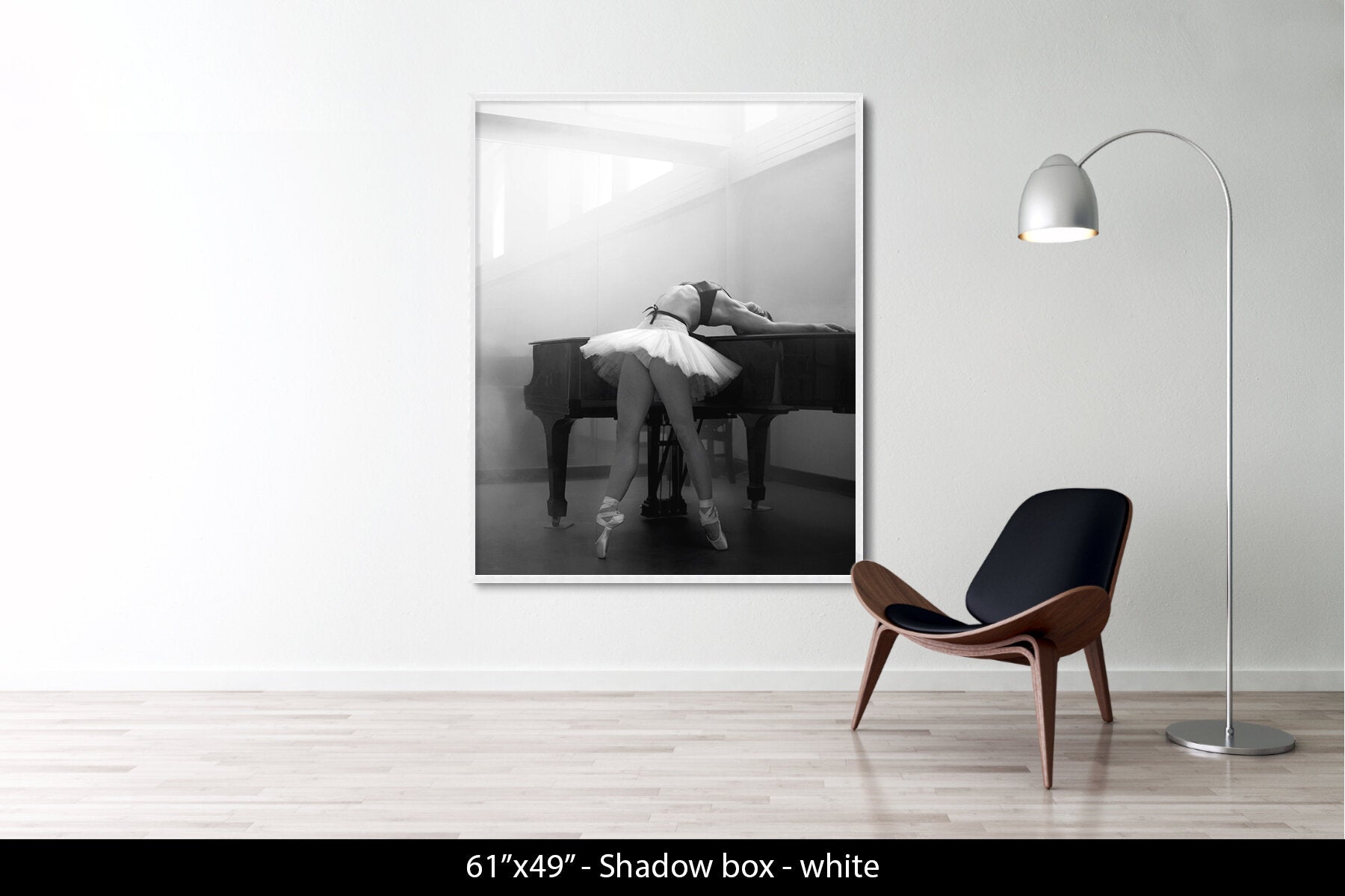 Ashley leaning on piano, New York City Ballet, 2013