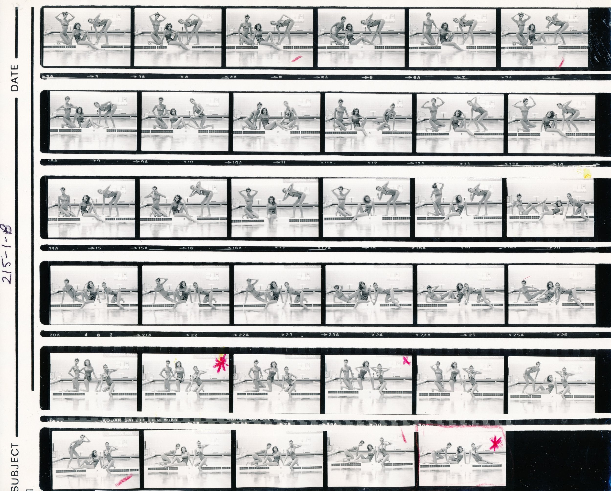 Gia, Debbie Dickinson and Janice, Contact sheet