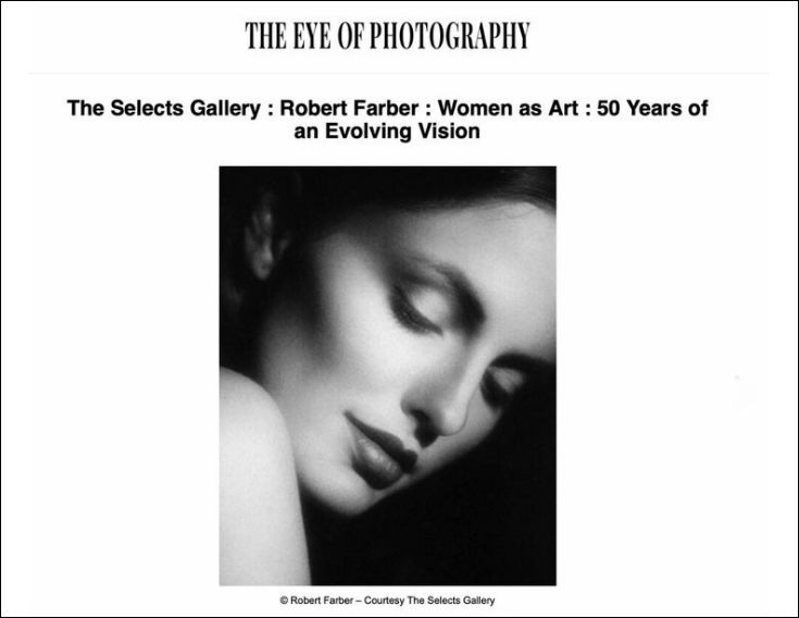 THE EYE OF PHOTOGRAPHY: Robert Farber | Women as Art – 50 years of an evolving vision