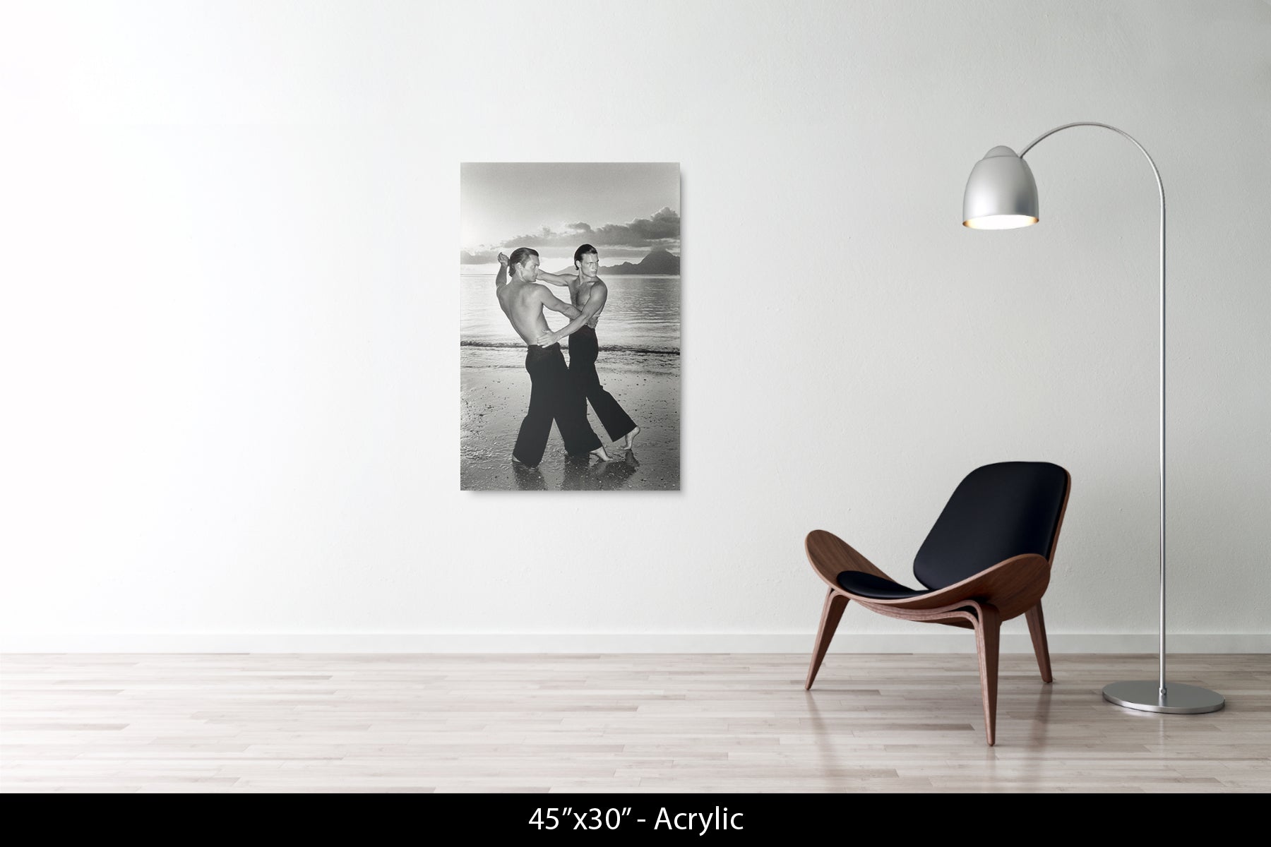TWO MEN DANCING ON THE BEACH, 1975