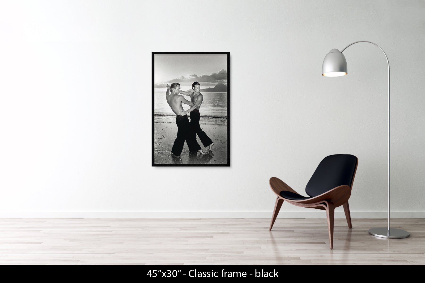 TWO MEN DANCING ON THE BEACH, 1975