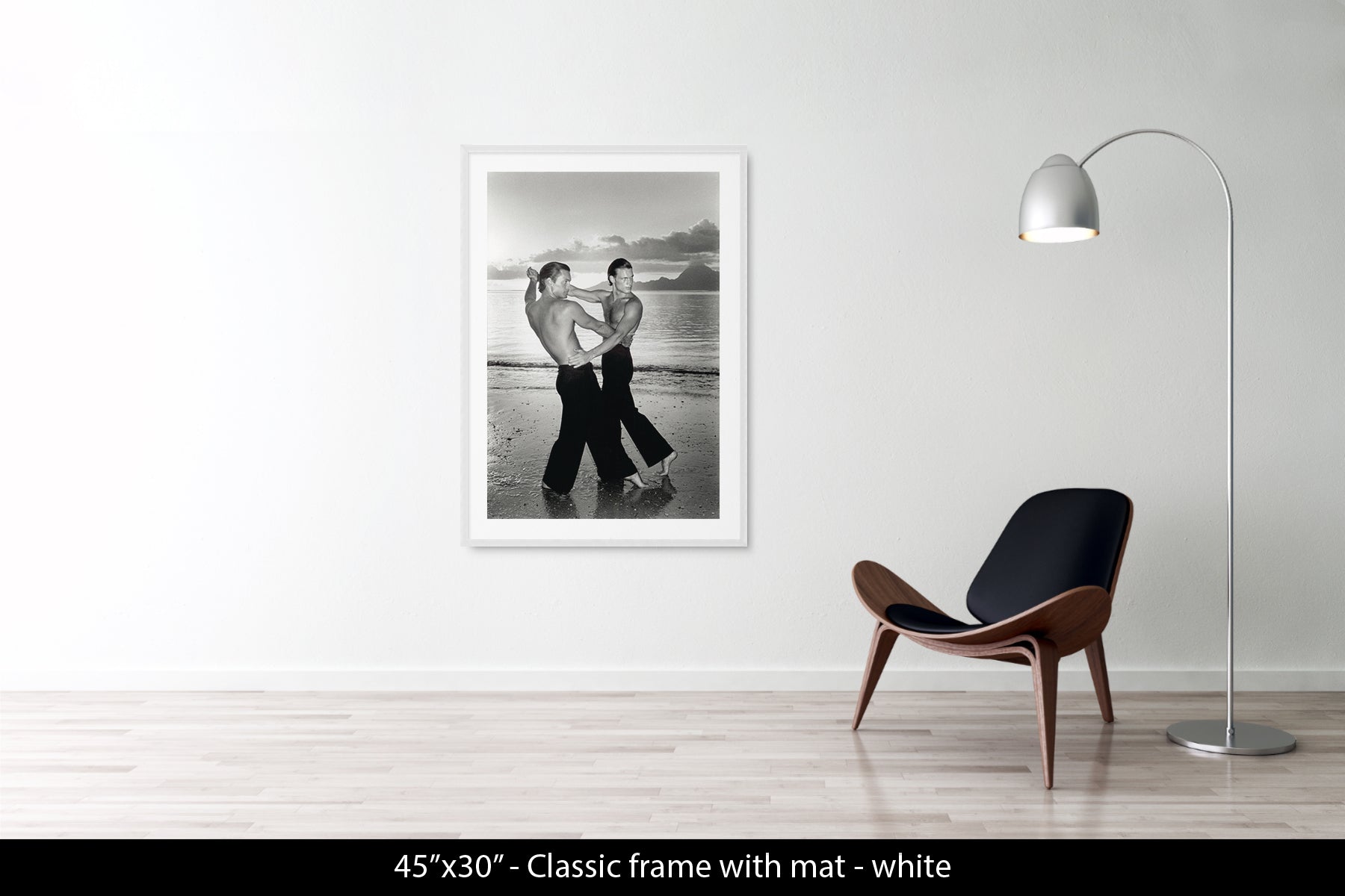 TWO MEN DANCING ON THE BEACH, 1975