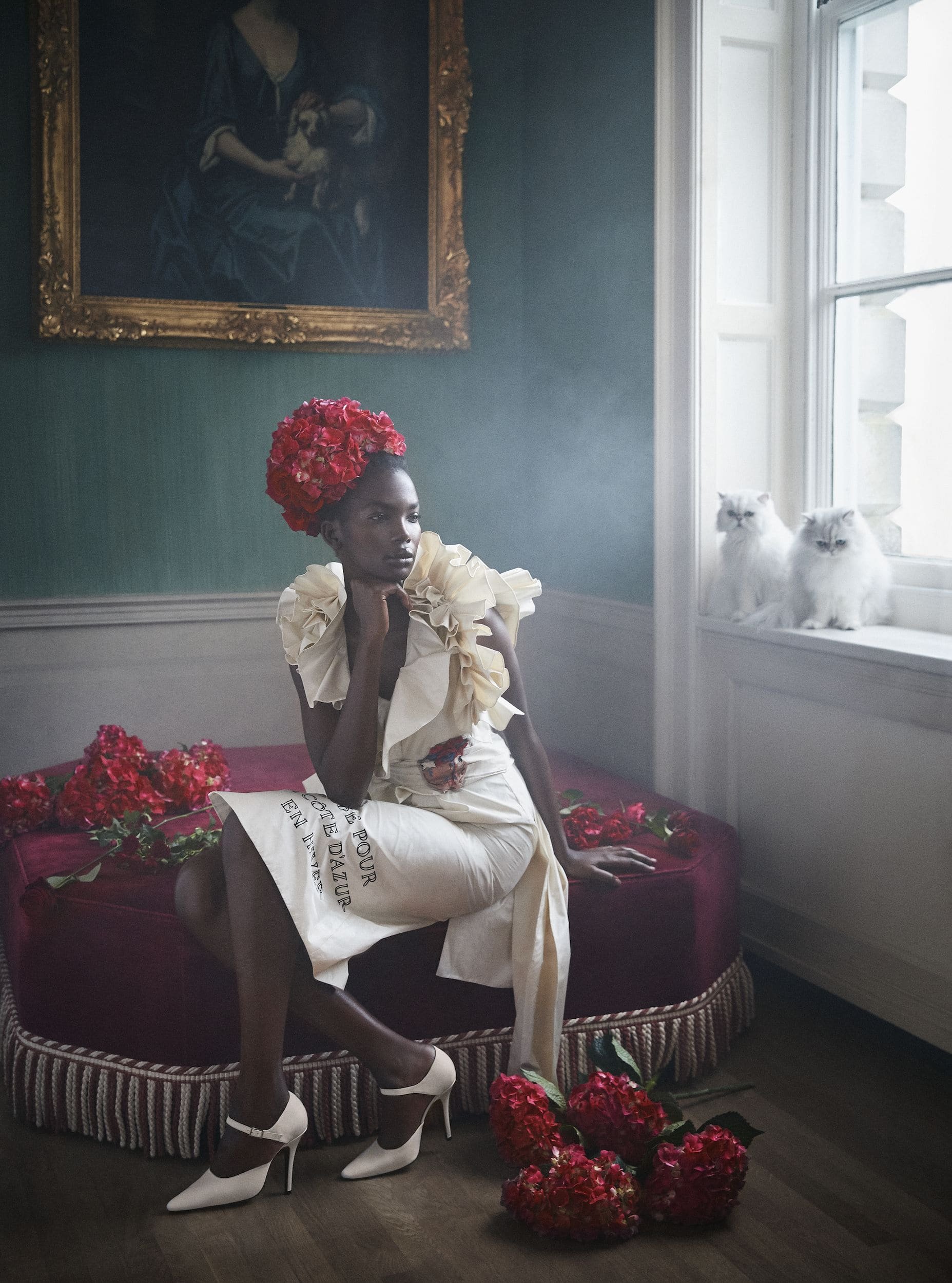 Amito with red roses, London, 2019