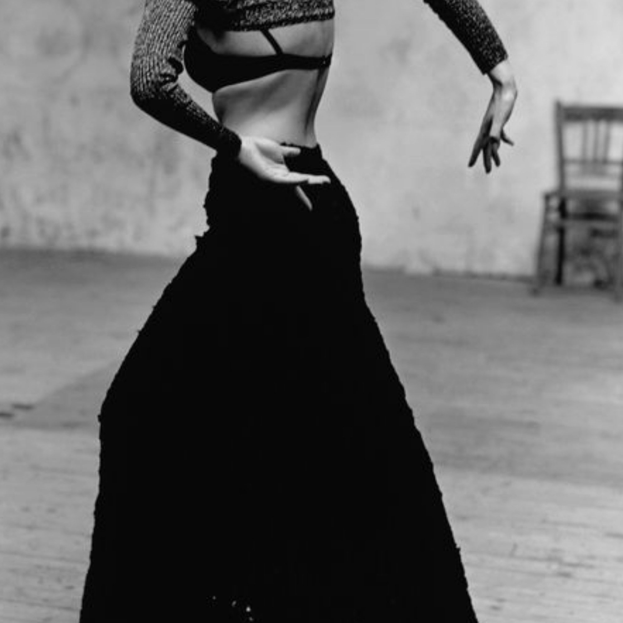 Laura dancing, Laura Ponte, Paris 1998, Spanish Vogue