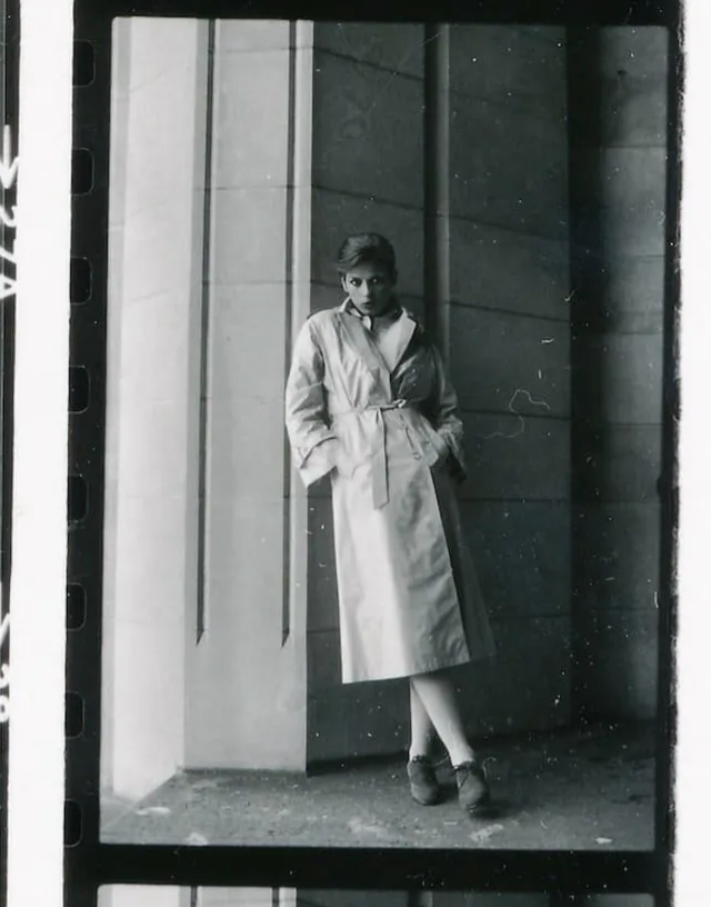 Gia in a trench, contact sheet