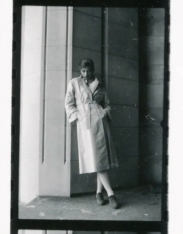 Gia in a trench, contact sheet