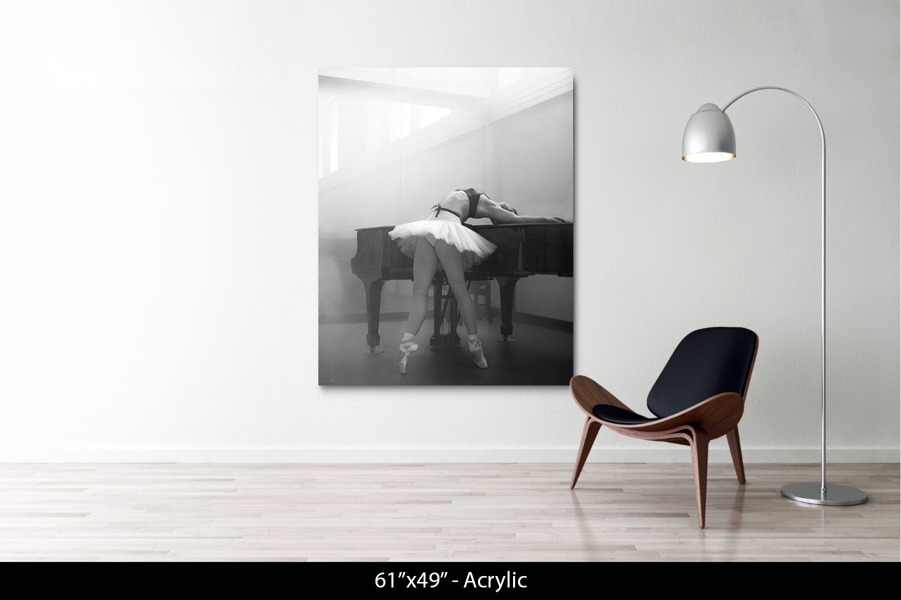 Ashley leaning on piano, New York City Ballet, 2013