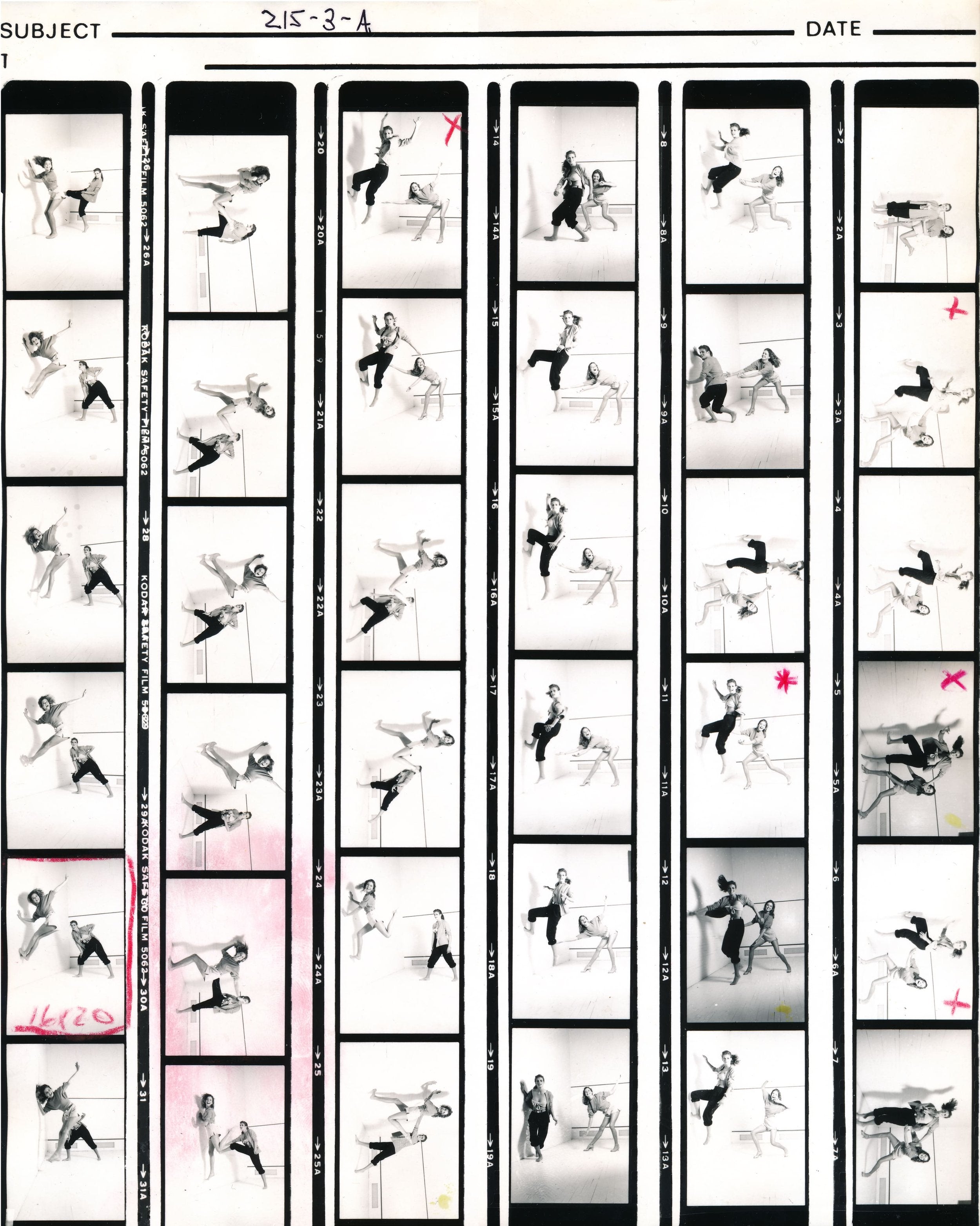 Gia and Debbie Dickinson ,Contact sheet